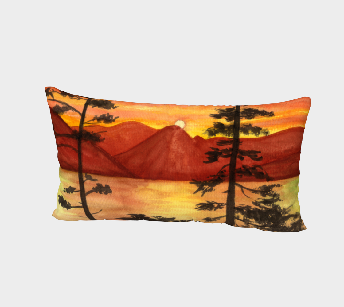 Aperçu de Sunset landscape Bed Pillow Sham #2