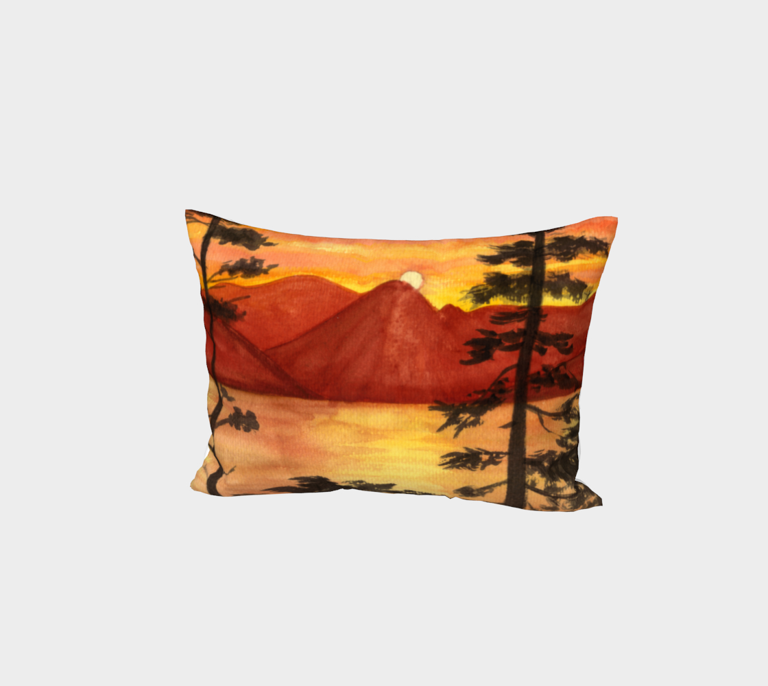 Sunset landscape Bed Pillow Sham aperçu