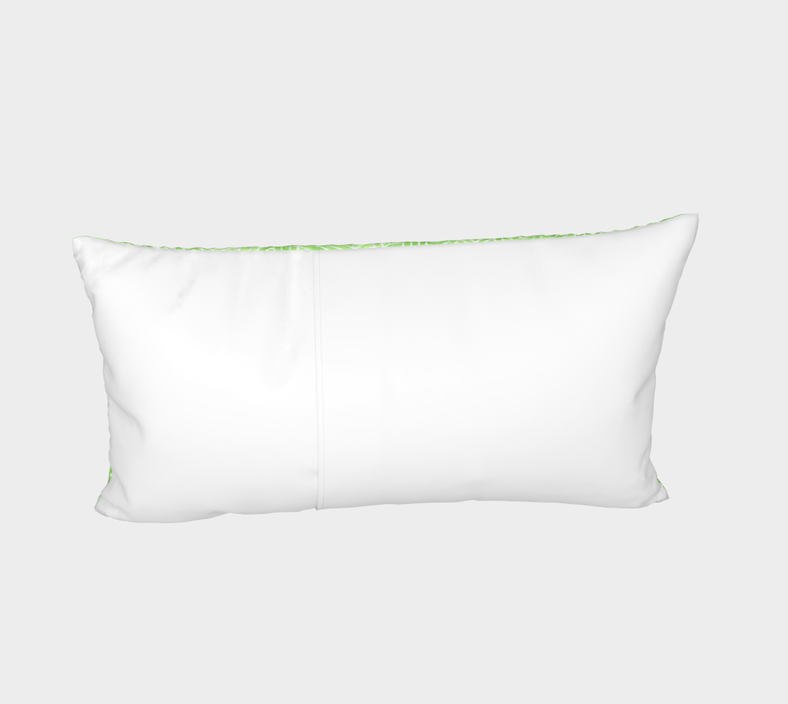 Greenery and white swirls doodles Bed Pillow Sham preview #4