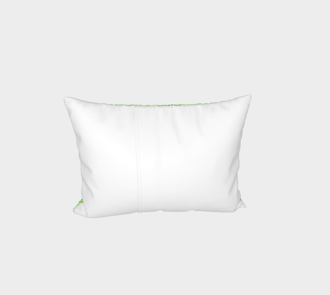 Greenery and white swirls doodles Bed Pillow Sham preview #3