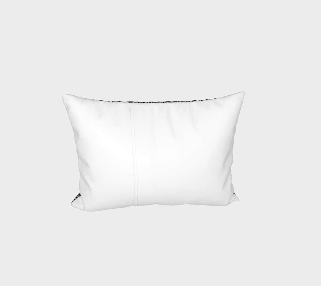 Faux silver and black swirls doodles Bed Pillow Sham preview #3