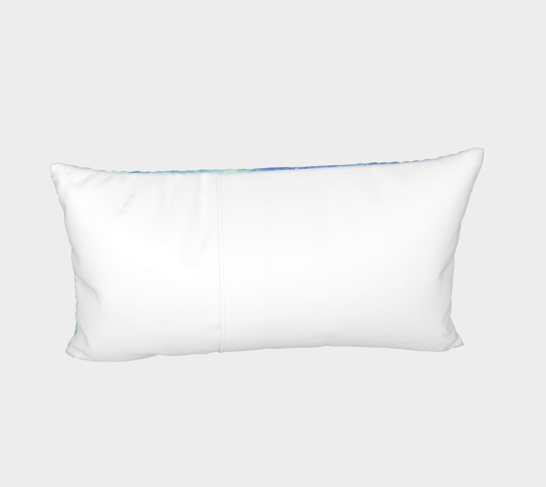Blue lagoon watercolor Bed Pillow Sham preview #4