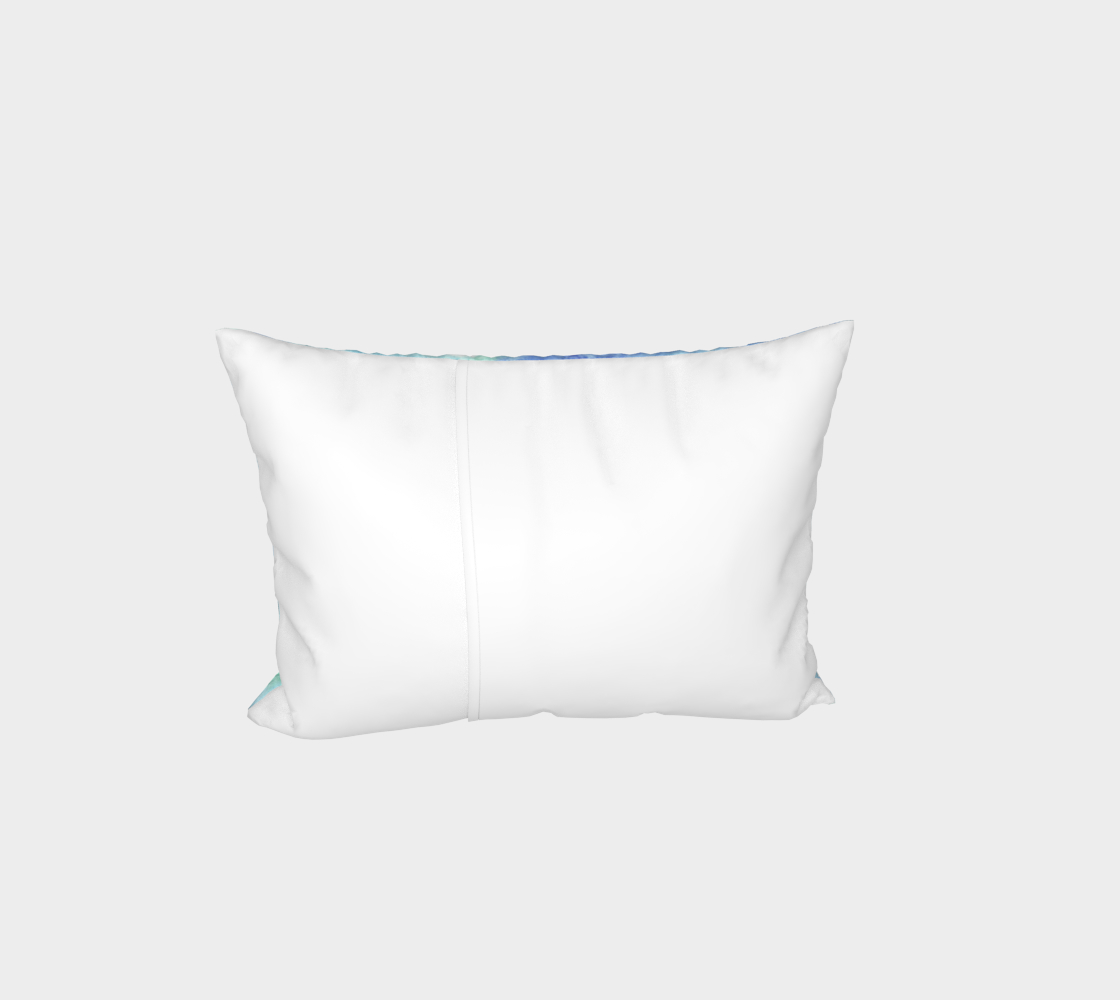 Blue lagoon watercolor Bed Pillow Sham preview #3