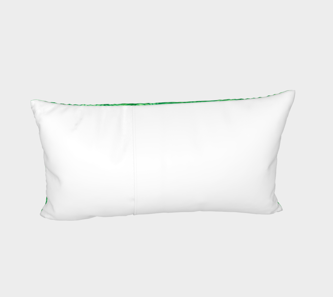 Bright green swirls doodles Bed Pillow Sham preview #4