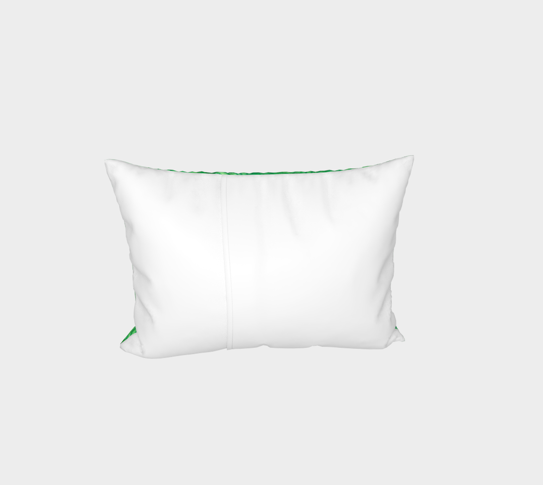 Bright green swirls doodles Bed Pillow Sham preview #3