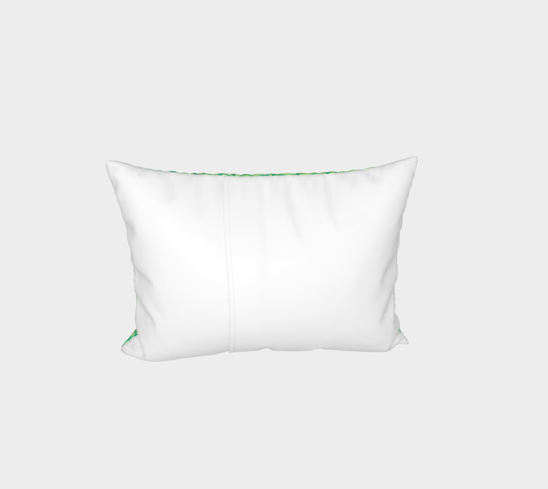 Green foliage watercolor Bed Pillow Sham preview #3