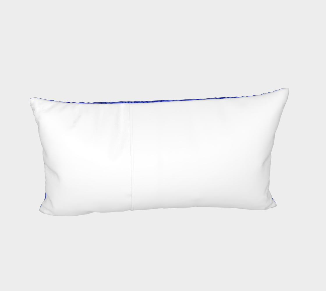 Royal blue swirls doodles Bed Pillow Sham preview #4