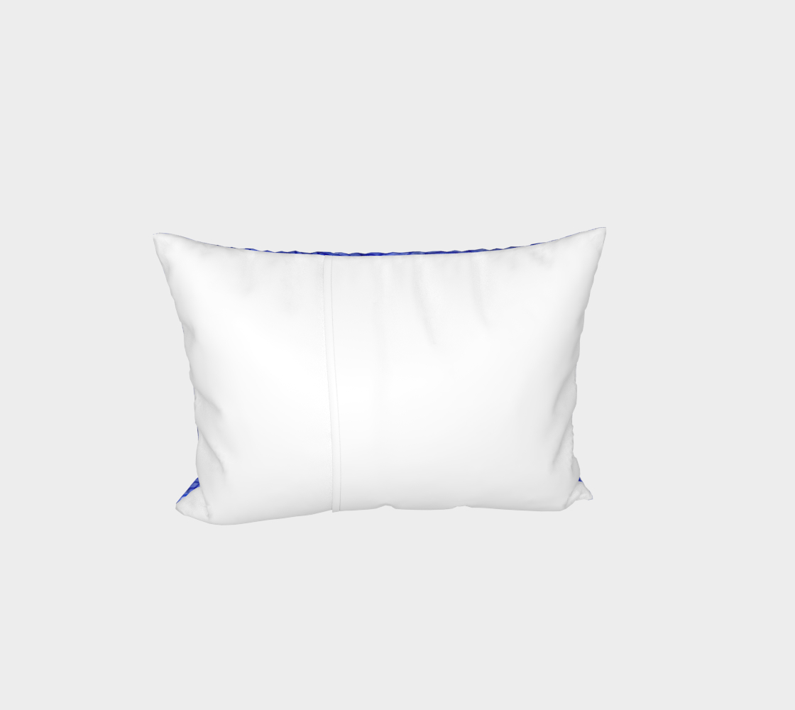 Royal blue swirls doodles Bed Pillow Sham preview #3
