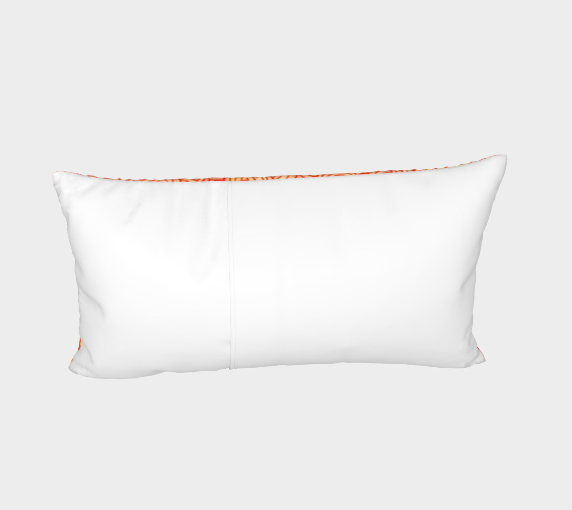 Orange and red swirls doodles Bed Pillow Sham thumbnail #5