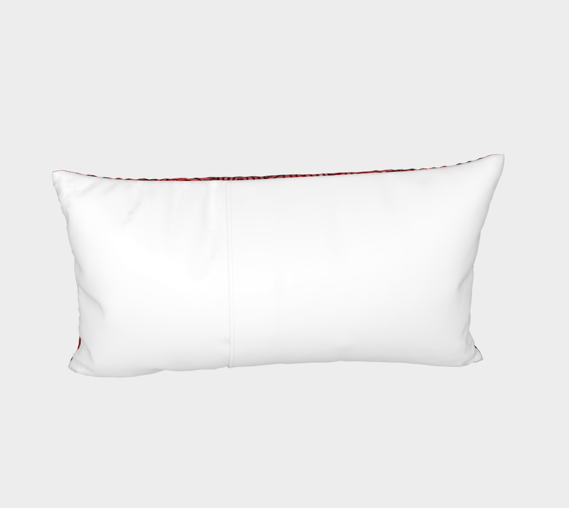 Red and black swirls doodles Bed Pillow Sham preview #4