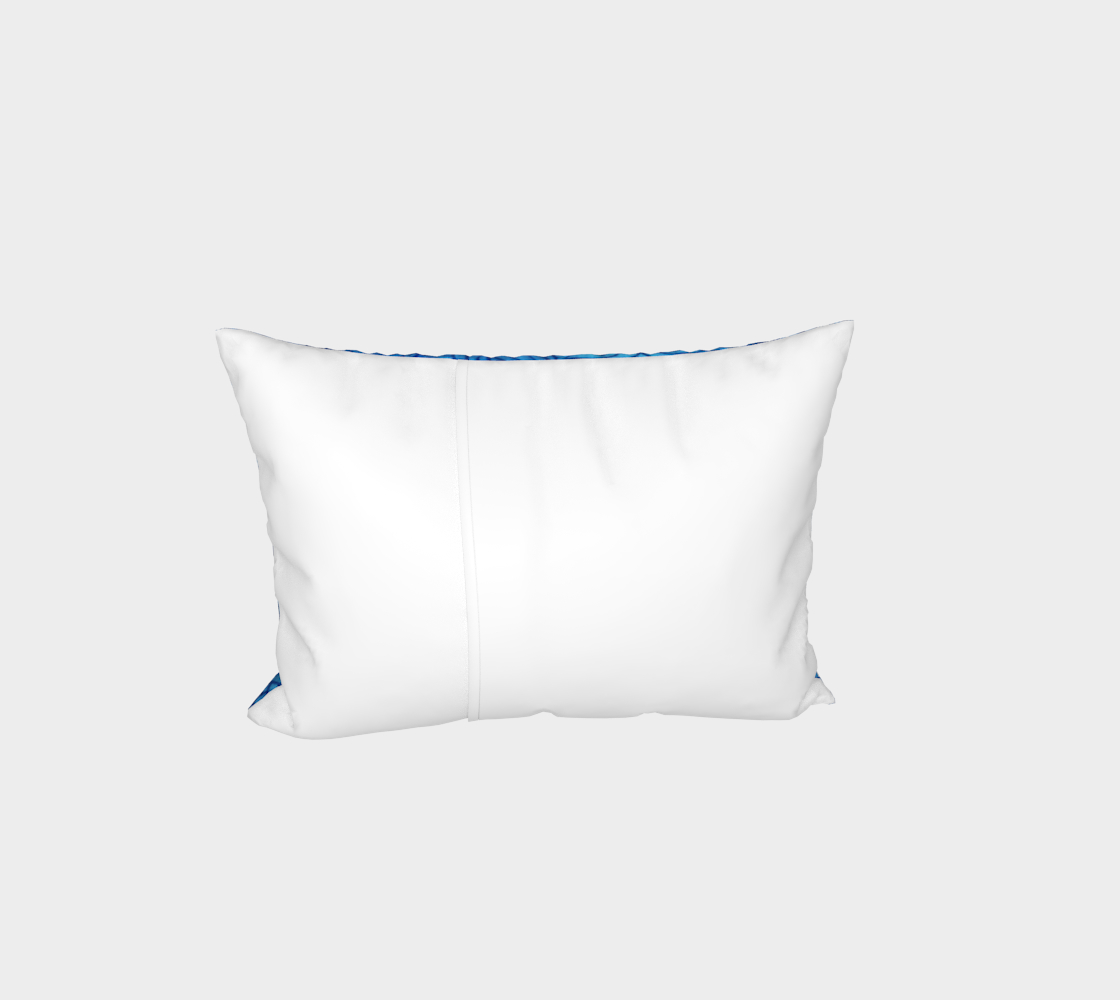 Turquoise blue swirls doodles Bed Pillow Sham preview #3