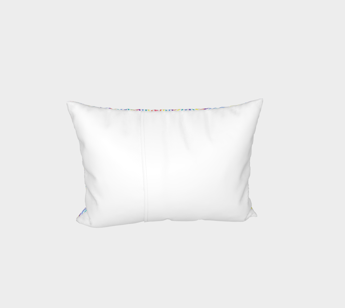 Rainbow and white swirls doodles Bed Pillow Sham preview #3