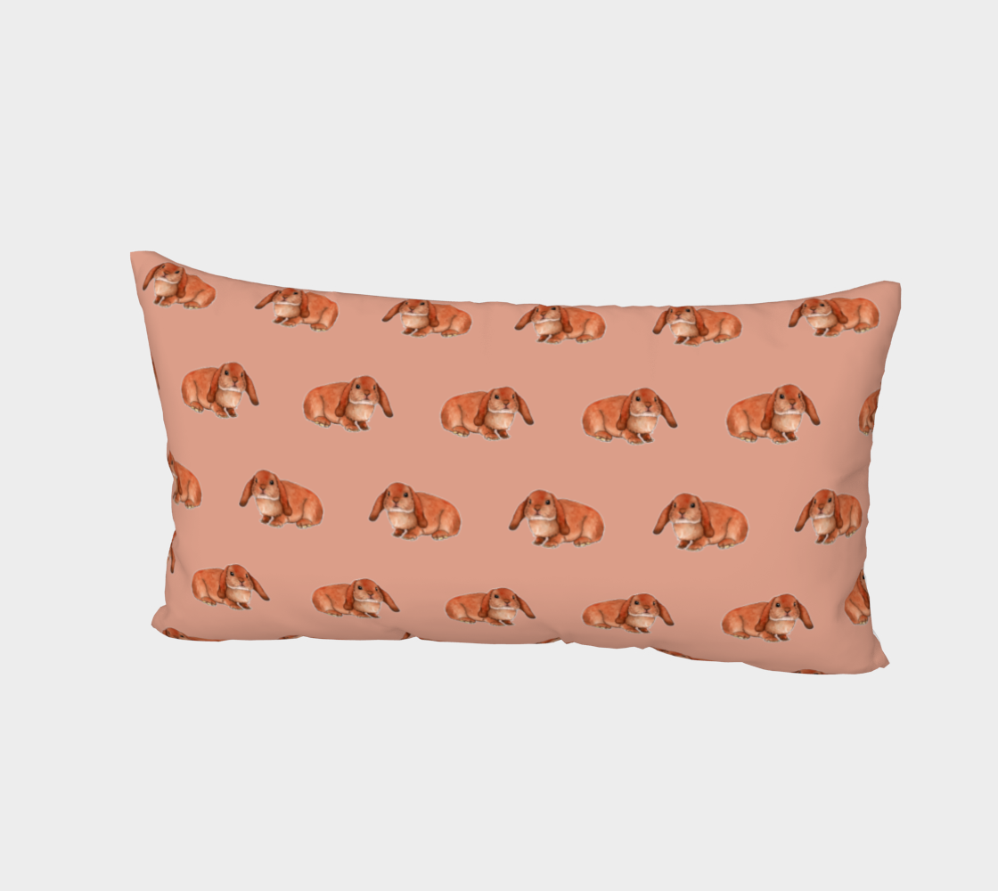 Red rabbit ram pattern Bed Pillow Sham 3D preview