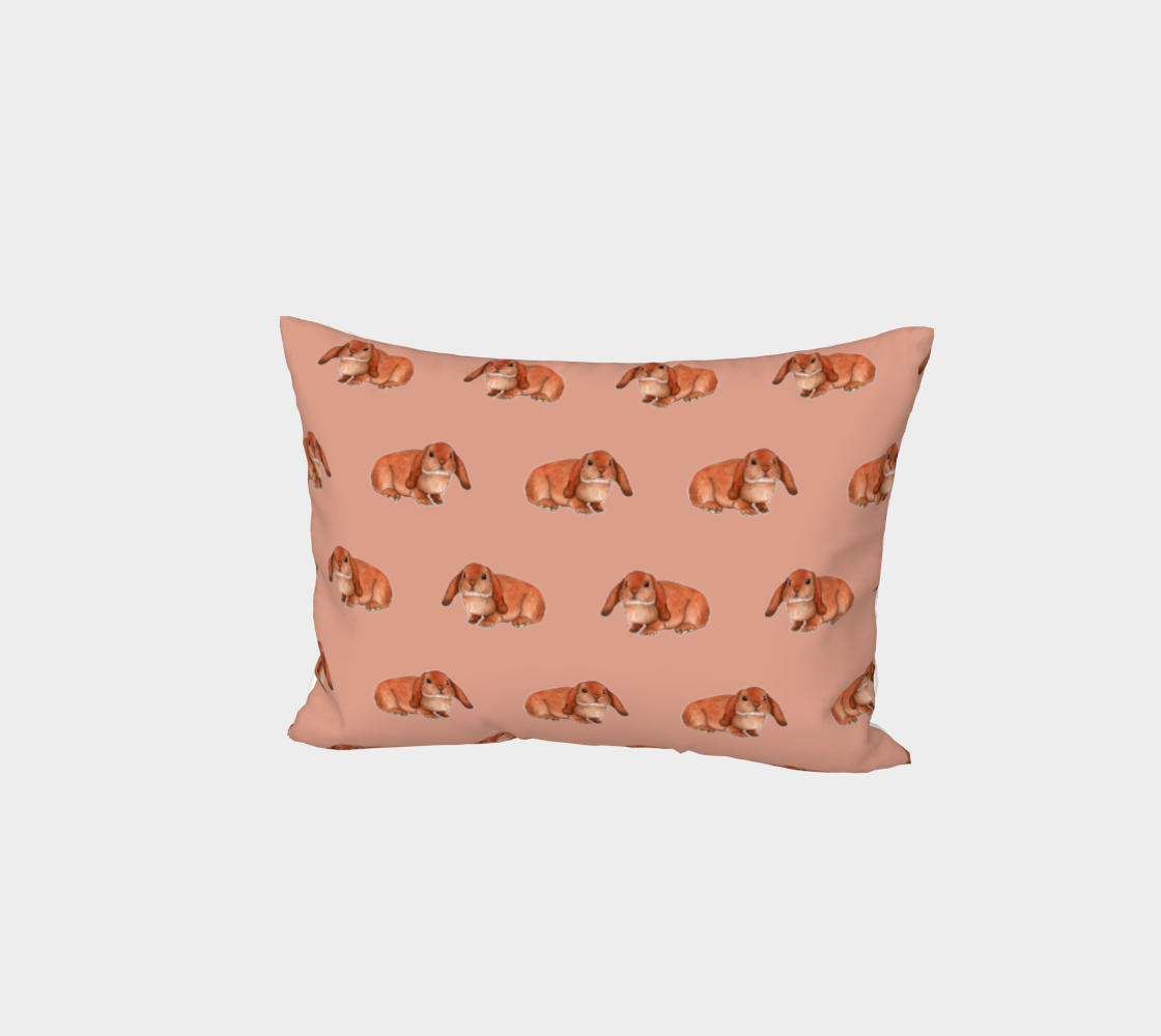 Red rabbit ram pattern Bed Pillow Sham preview #1