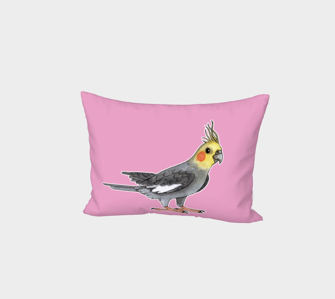 Cockatiel bird Bed Pillow Sham 3D preview