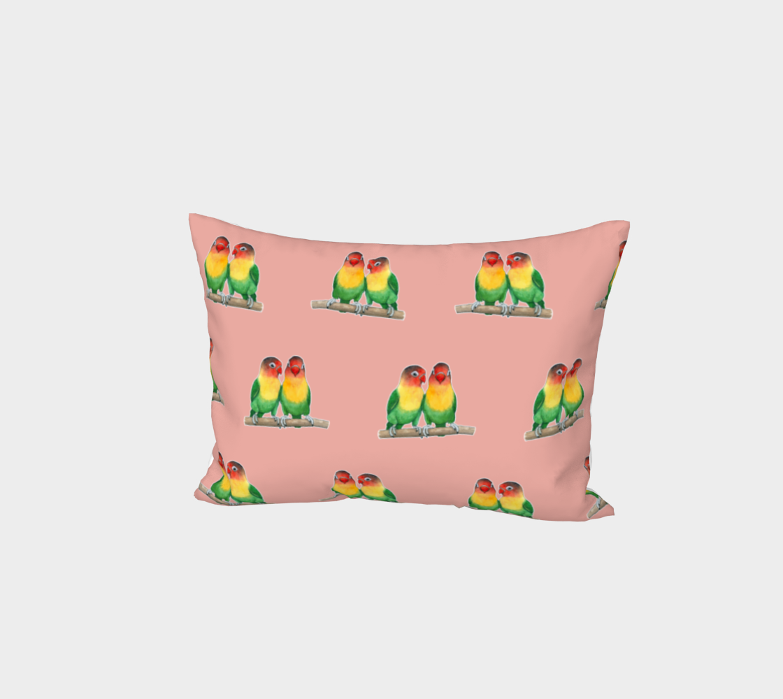 Fischer's lovebirds pattern Bed Pillow Sham preview #1