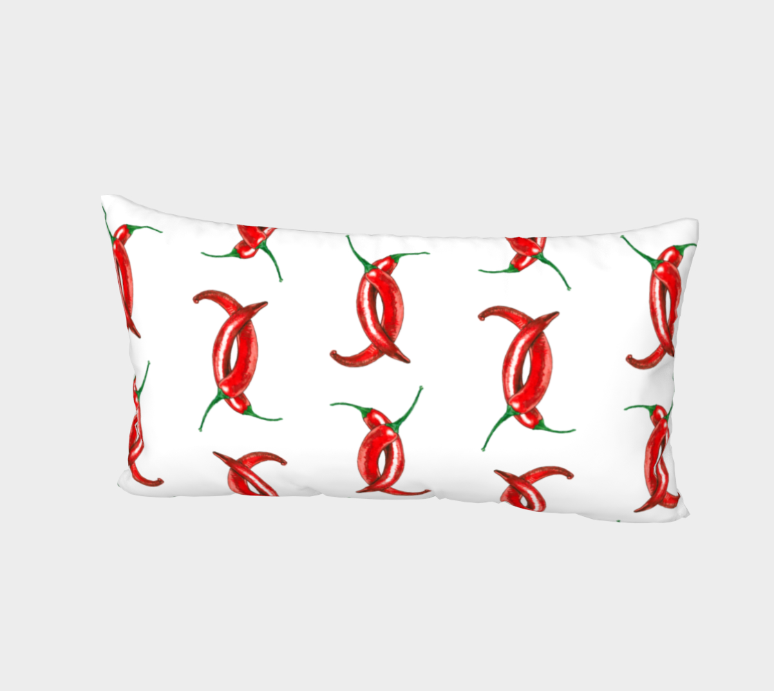 Hot peppers pattern Bed Pillow Sham preview #2