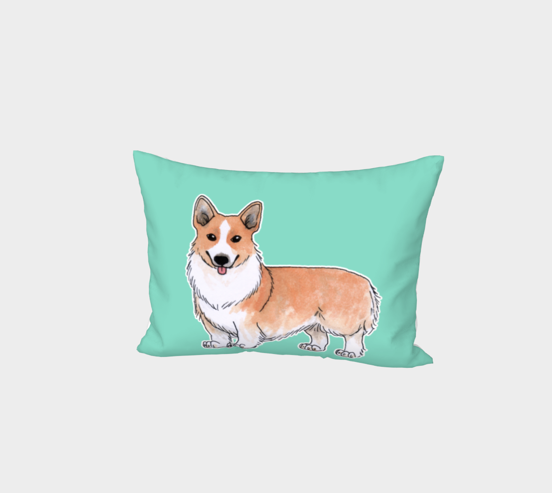 Welsh corgi dog Bed Pillow Sham aperçu