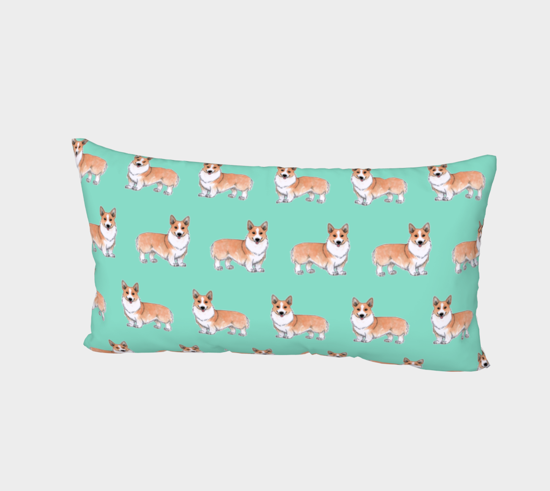Welsh corgi dogs pattern Bed Pillow Sham preview #2