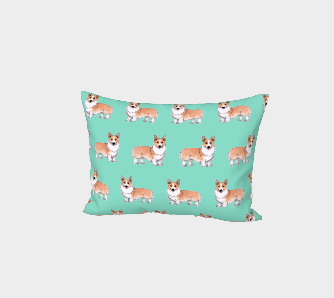Welsh corgi dogs pattern Bed Pillow Sham preview #1