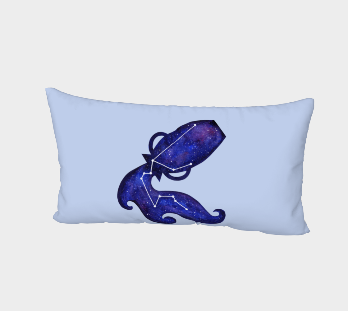 Astrological sign Aquarius constellation Bed Pillow Sham thumbnail #3