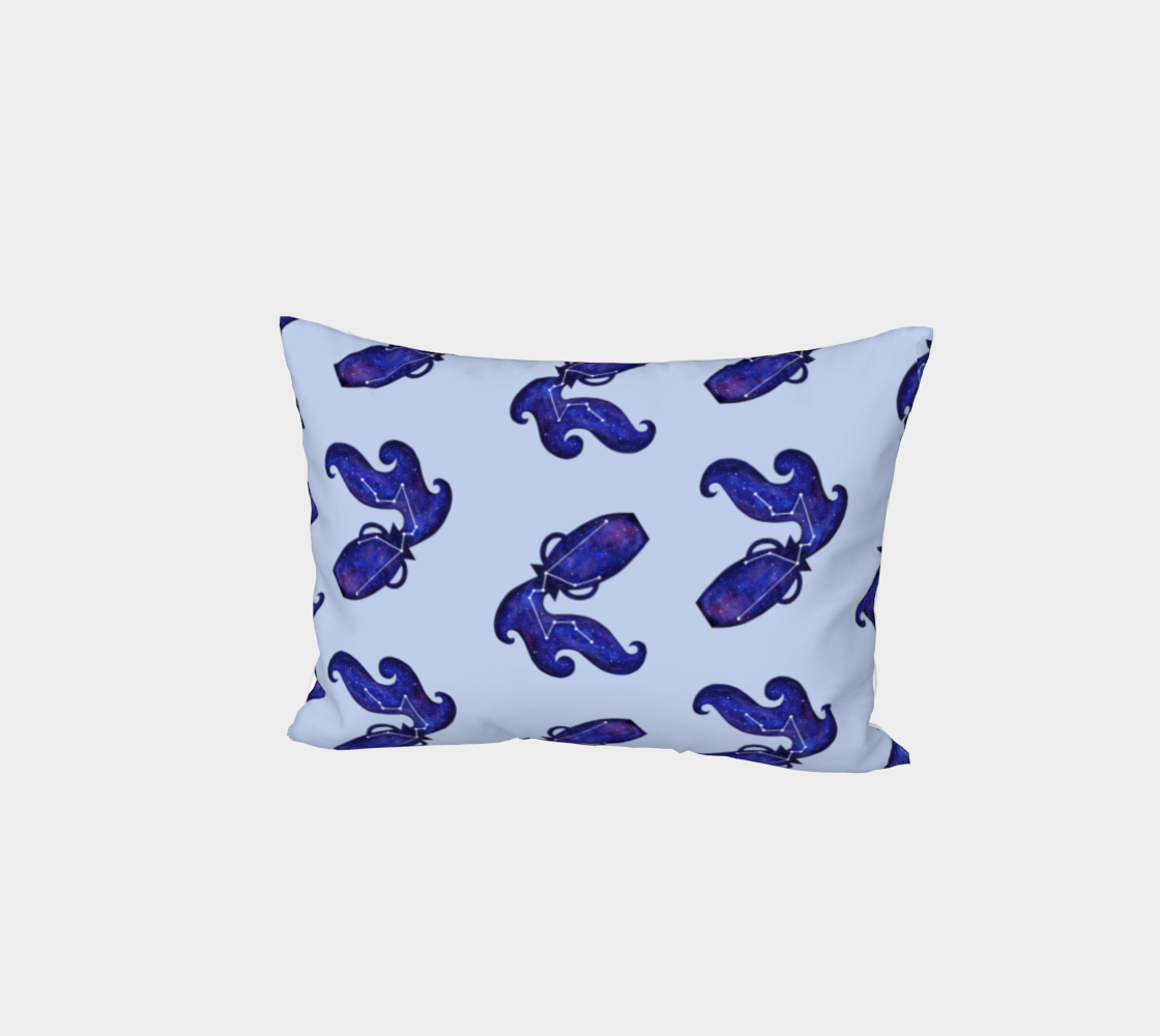 Astrological sign Aquarius constellation pattern Bed Pillow Sham preview