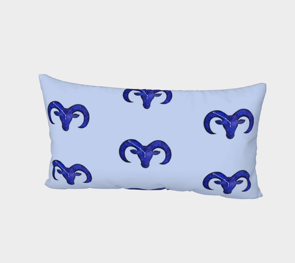 Aperçu de Astrological sign Aries constellation pattern Bed Pillow Sham #2