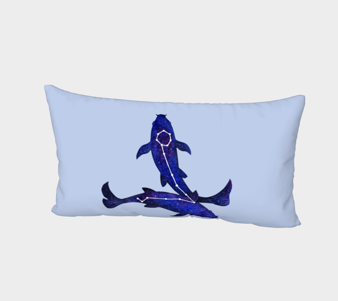 Astrological sign Pisces constellation Bed Pillow Sham 3D preview