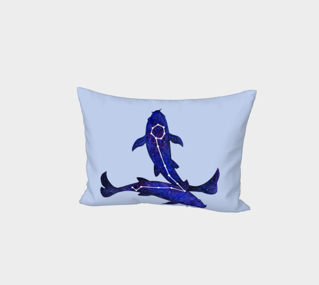 Astrological sign Pisces constellation Bed Pillow Sham preview #1