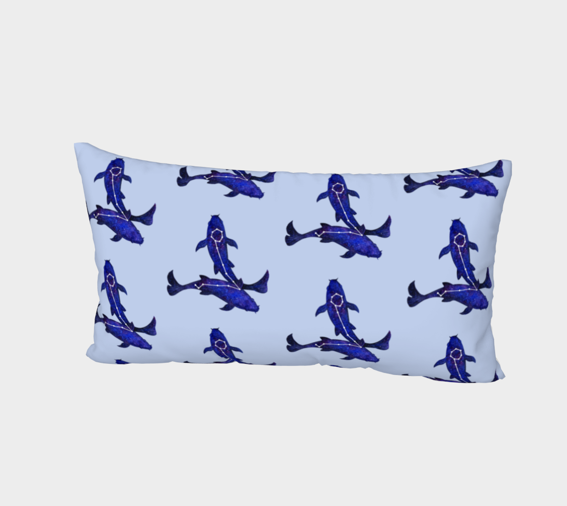 Astrological sign Pisces constellation pattern Bed Pillow Sham thumbnail #3