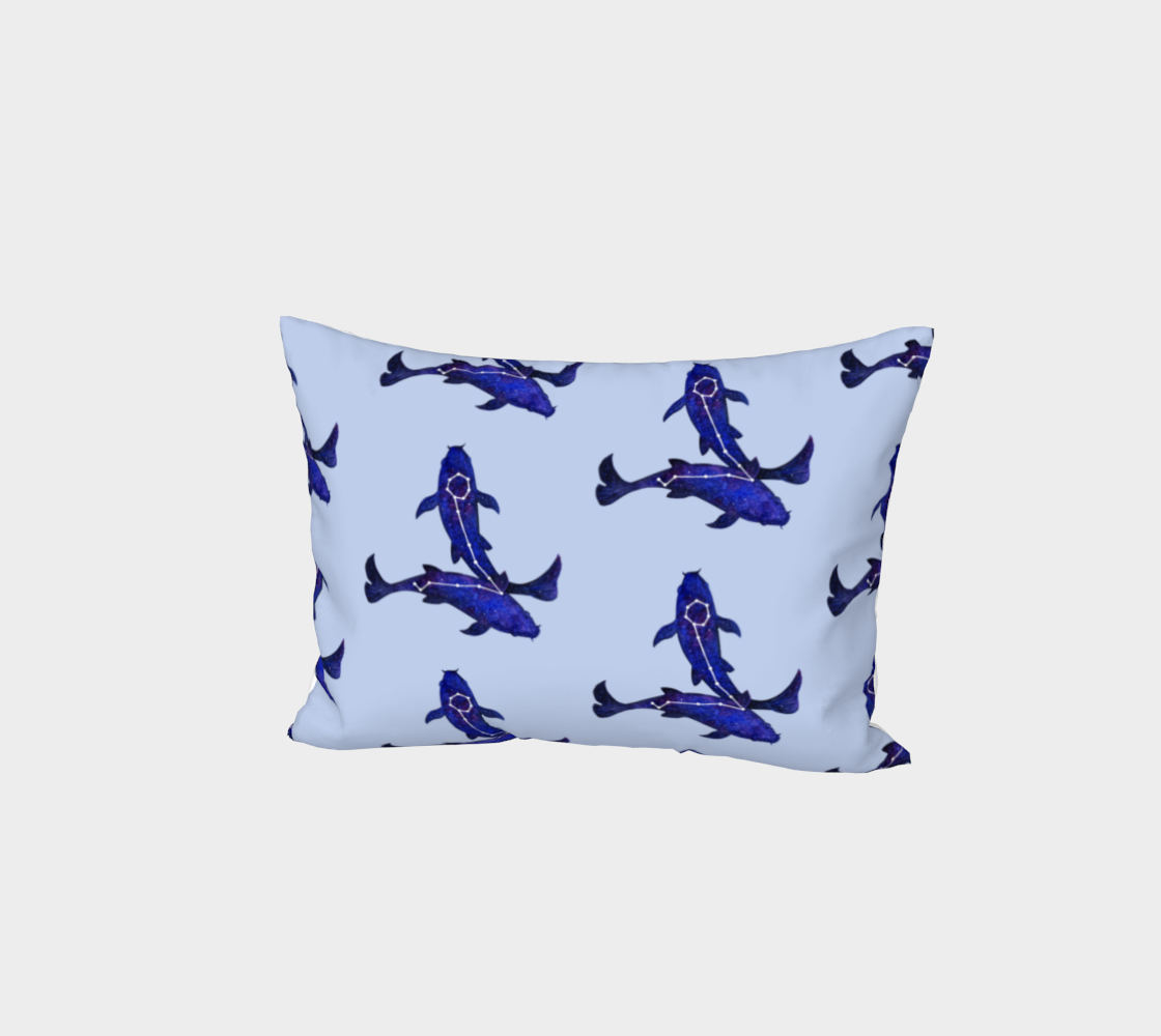 Astrological sign Pisces constellation pattern Bed Pillow Sham aperçu