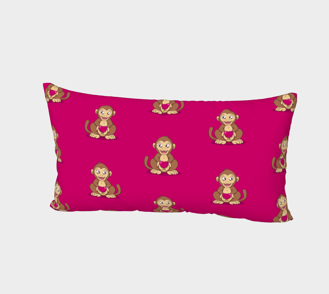 Monkey love pattern Bed Pillow Sham preview #2