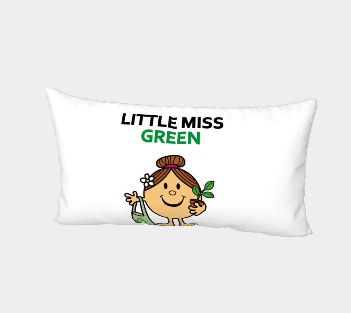 Little Miss Green Bed Pillow Sham preview #2