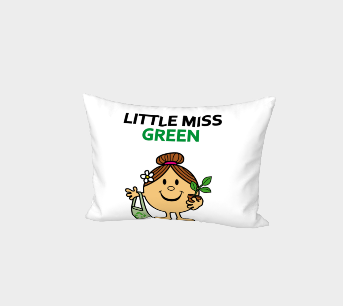 Little Miss Green Bed Pillow Sham preview #1