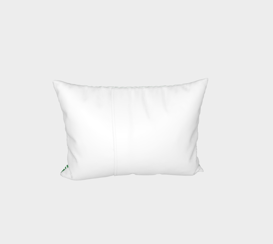 Gradient green and white swirls doodles Bed Pillow Sham preview #3