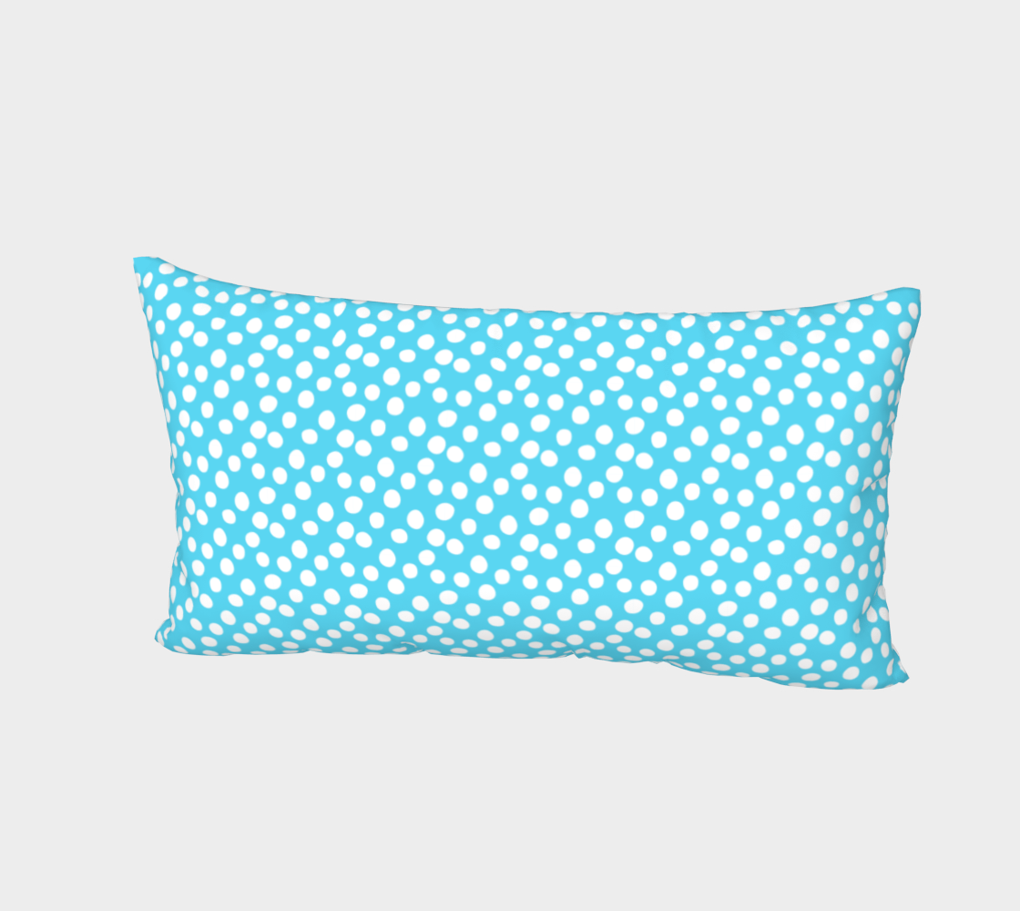 Aperçu 3D de All About the Dots Bed Pillow Sham - Blue