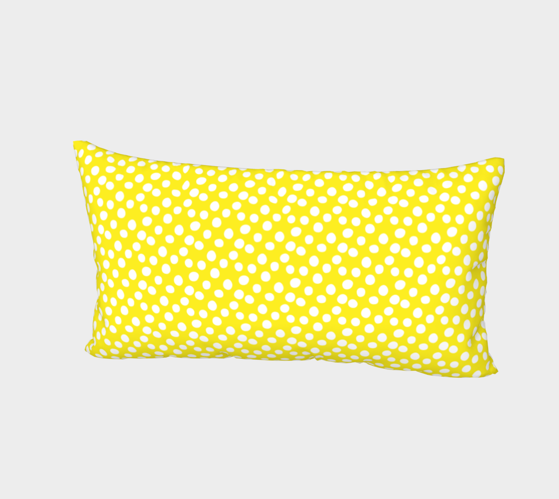 All About the Dots Bed Pillow Sham - Yellow Miniature #3