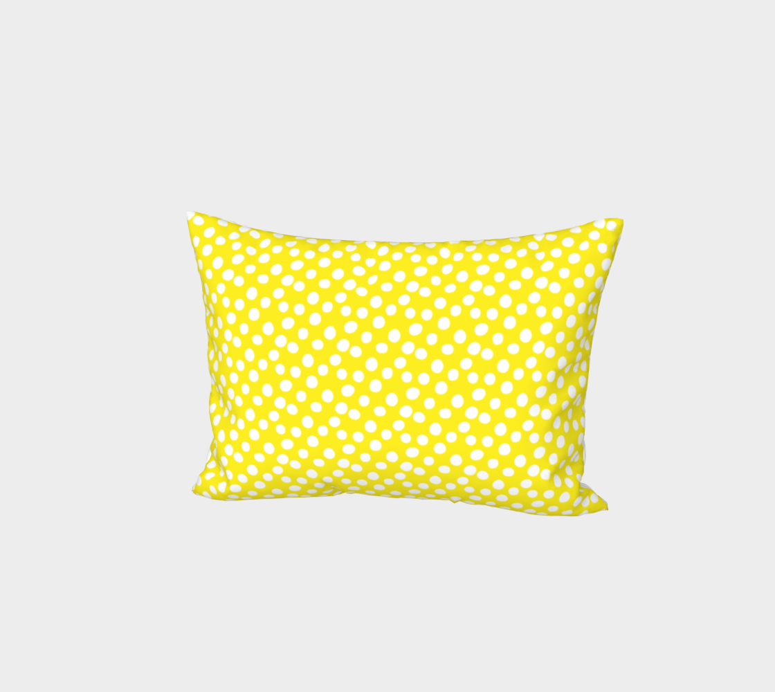 Aperçu de All About the Dots Bed Pillow Sham - Yellow #1