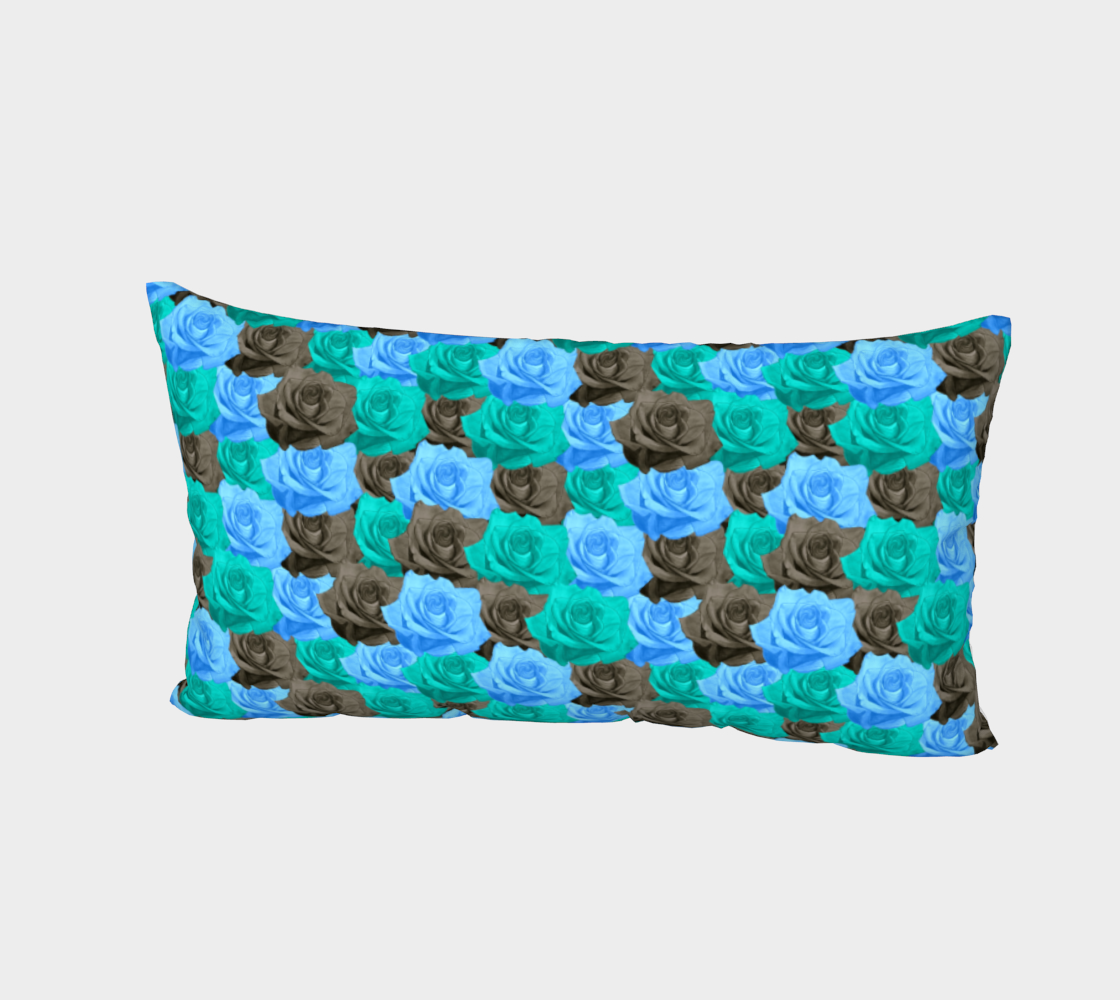 Aperçu de Blue Roses Bed Pillow Sham #2