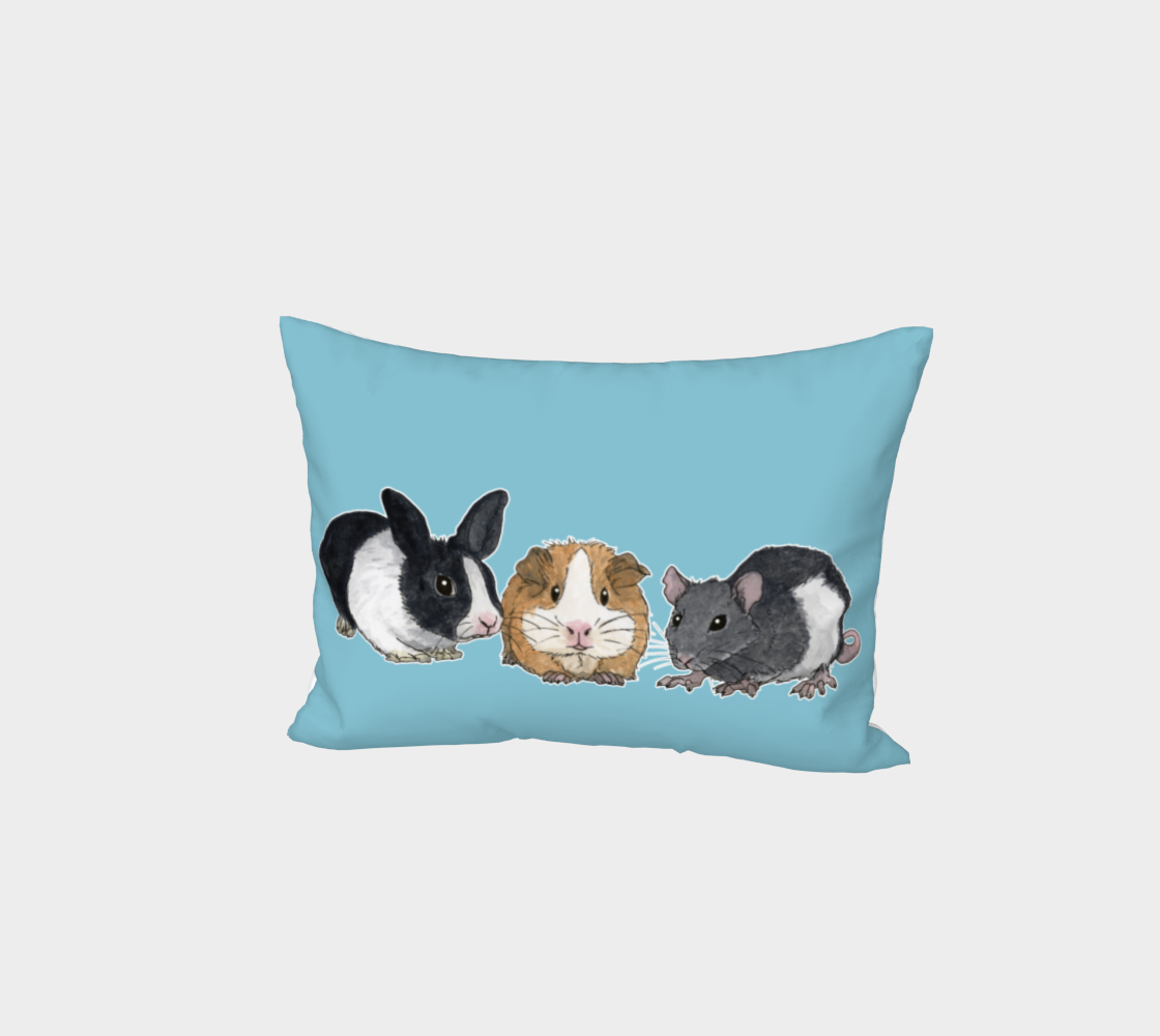 Dwarf rabbit, guinea pig and rat Bed Pillow Sham preview