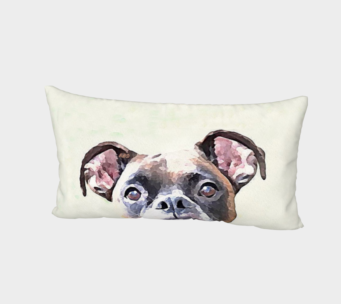 Boxer dog art pillow sham preview #2