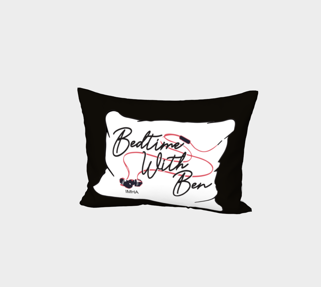 'Bedtime With Ben' Pillowcase, Black preview