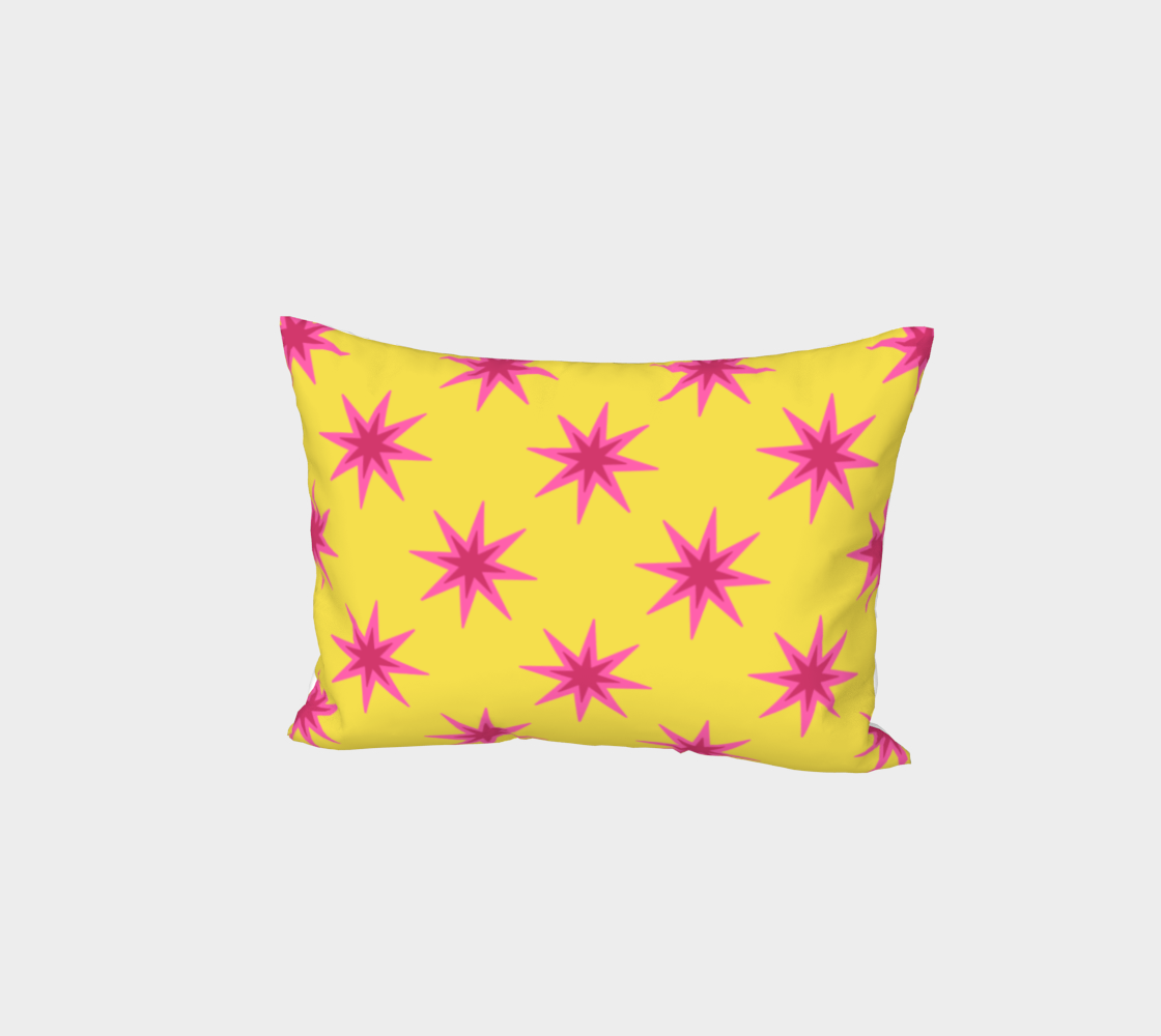 Double Pink Stars on Yellow preview