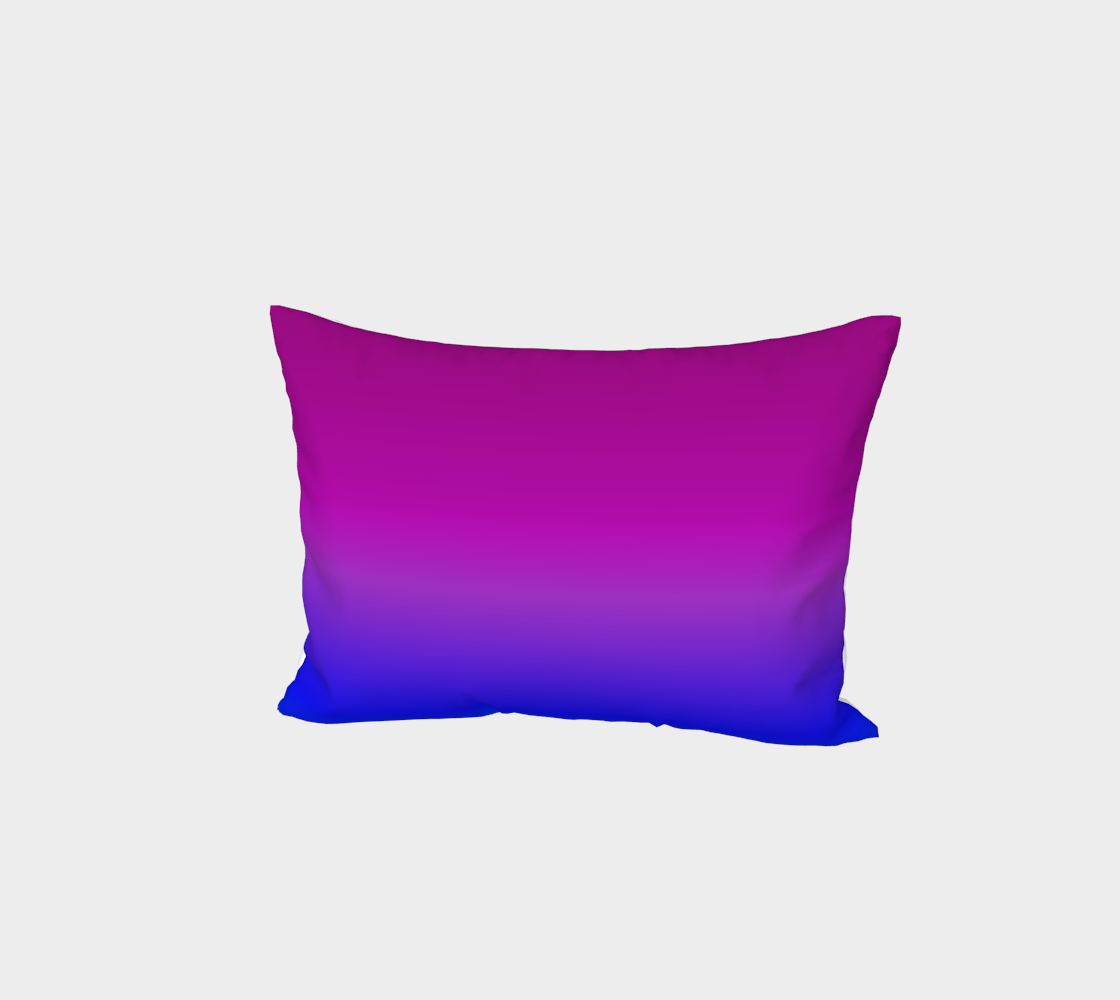 Aperçu de Purple to Blue Blend Bed Pillow Sham, AWSM