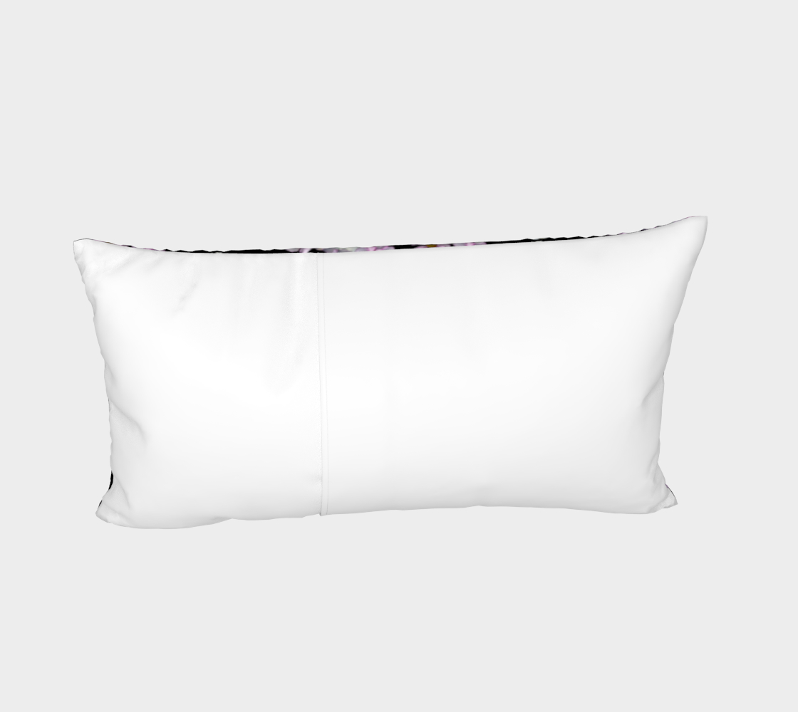 Aperçu de Bed Pillow Sham * Abstract Floral Bedding Linens * Flowered Pillow Cover * Pink Purple White Cosmos Blossoms #4
