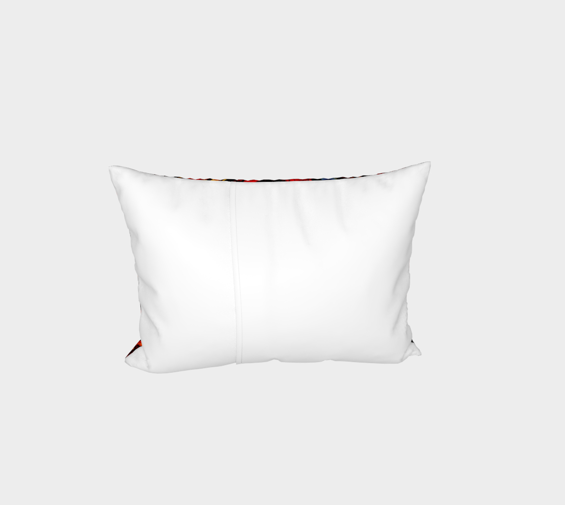 Bed Pillow Sham * Abstract Floral Bedding Linens * Flowered Pillow Cover * Red Purple Yellow Blue Flowered Pillow Sham * Chaos125 preview #3