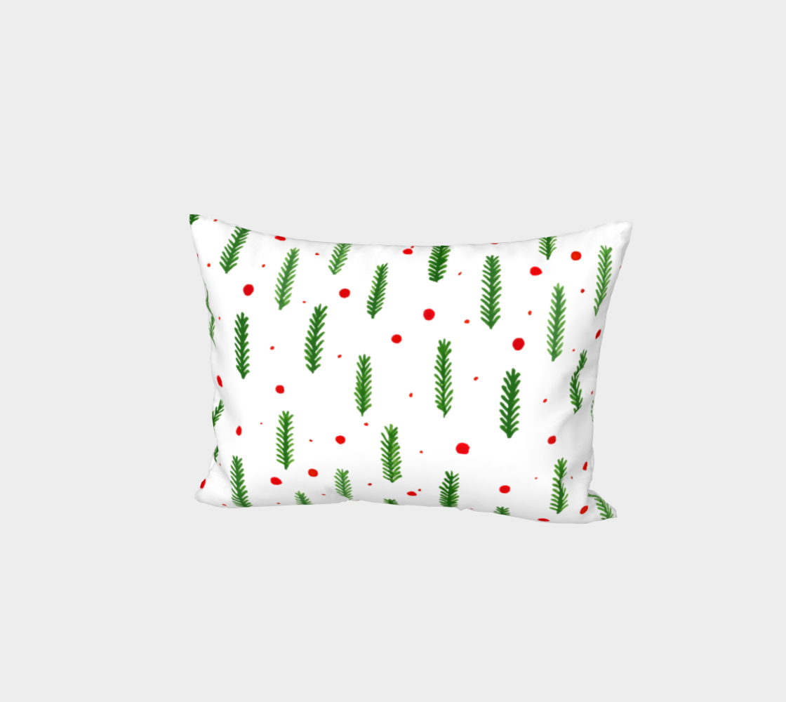 Christmas branches and berries pillow sham preview