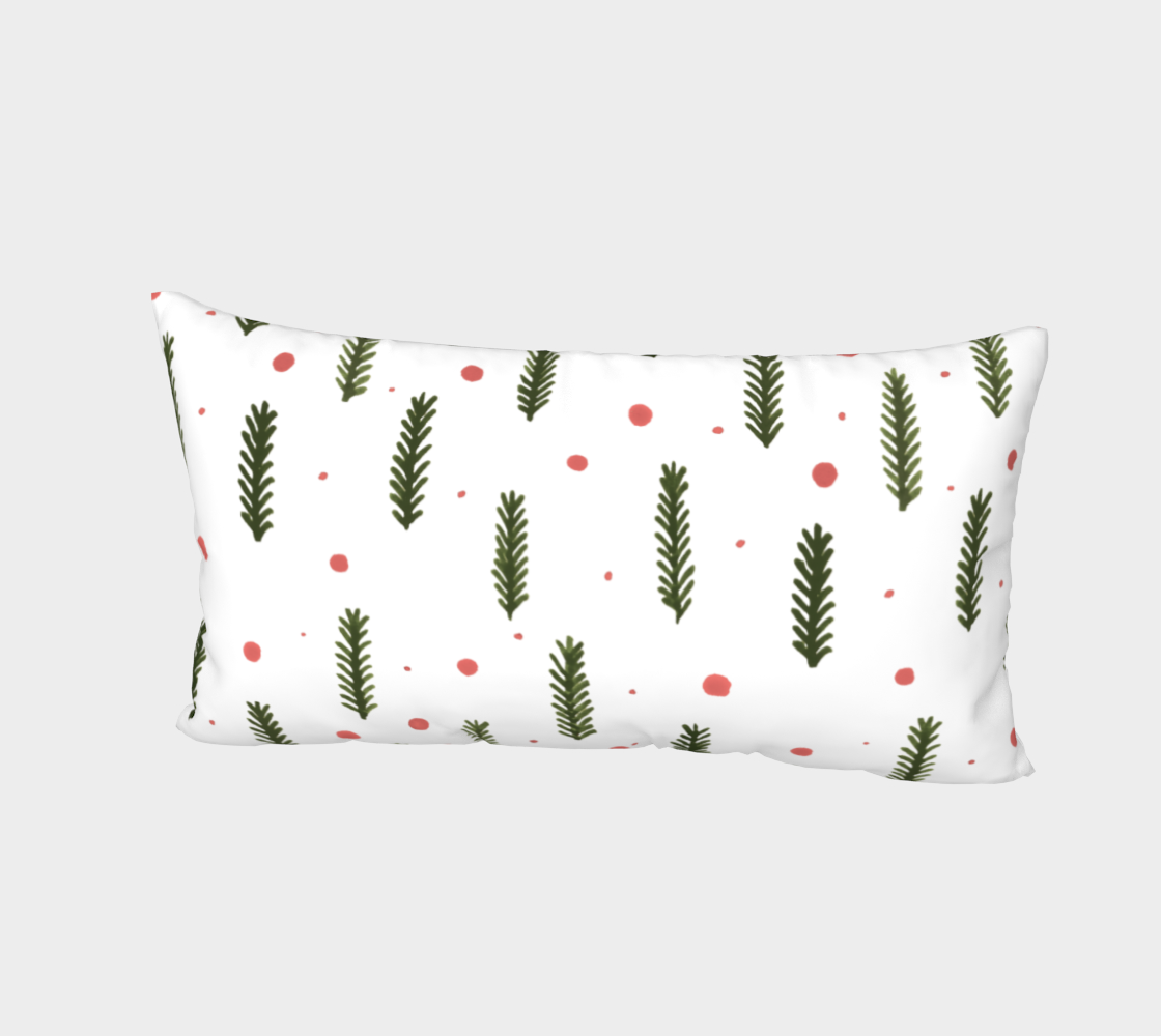 Sap green branches and berries pillow sham preview #2
