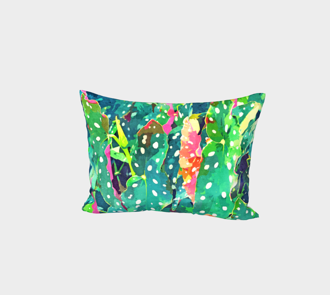 Polka Dots Tropical Plant Bed Pillow Sham preview #1