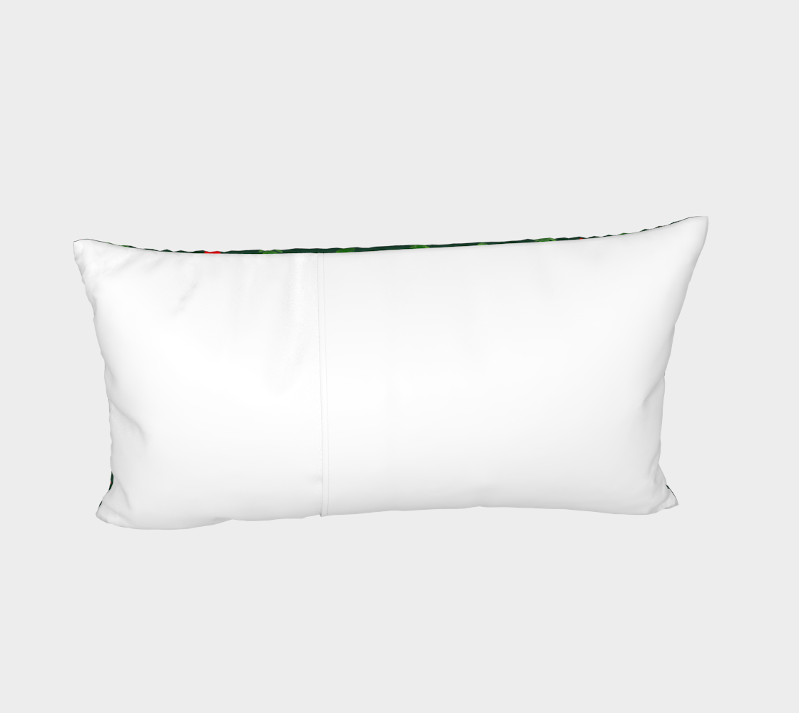 Green Christmas branches and berries pillow sham thumbnail #5